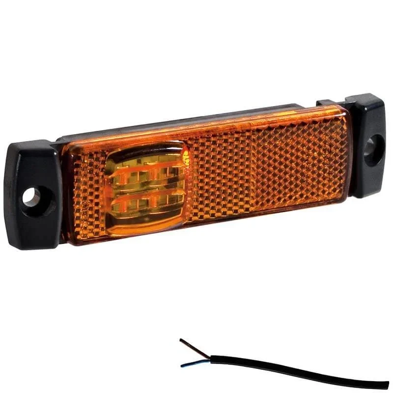 Darmowa dostawa LED markeringsverlichting amber | 12-24v | 50cm. kabel | M10MV-190A