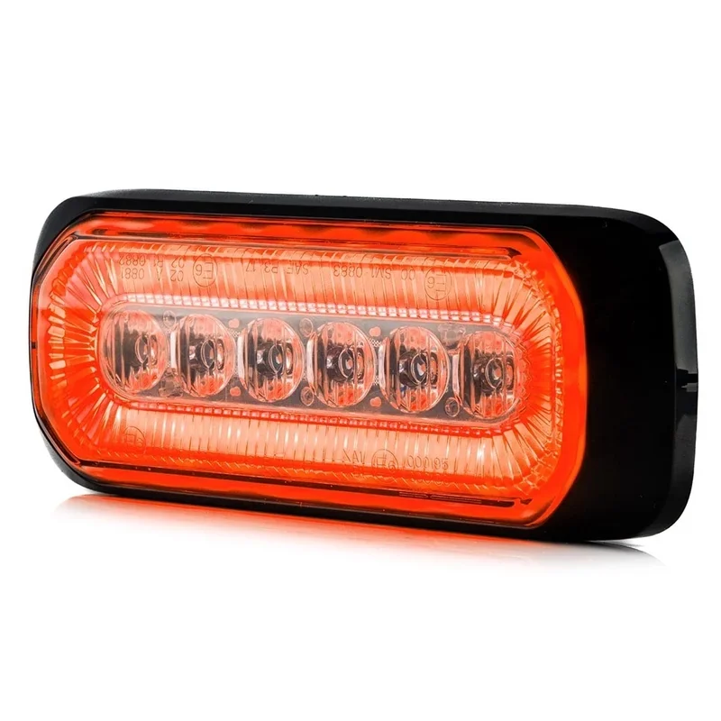 LED R65 flitser + Halo-ring, amber/rood 12-24v Hit sprzedaży