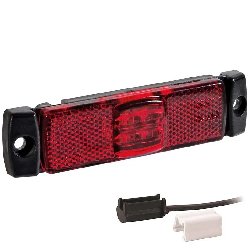 Do wyczerpania zapasów LED markeringslicht rood | 12-24v | 1,5mm². connector | M10MV-120R