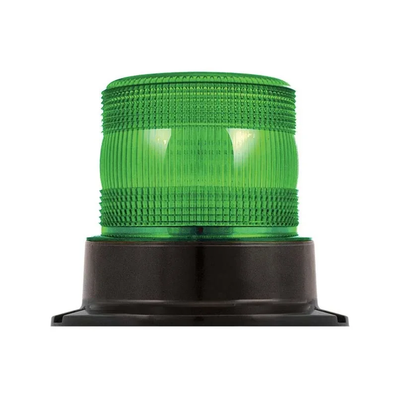 Łatwy zwrot LED Flits Zwaailamp Groen - R10 Keur - 10-30V - IP67 Waterdicht - DIN-Montagebasis