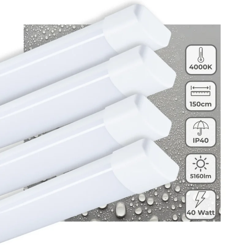 4 PACK - LED's Light LED TL lamp 150 cm voor binnen - Complete LED TL verlichting - 5160 lm Oferta limitowana