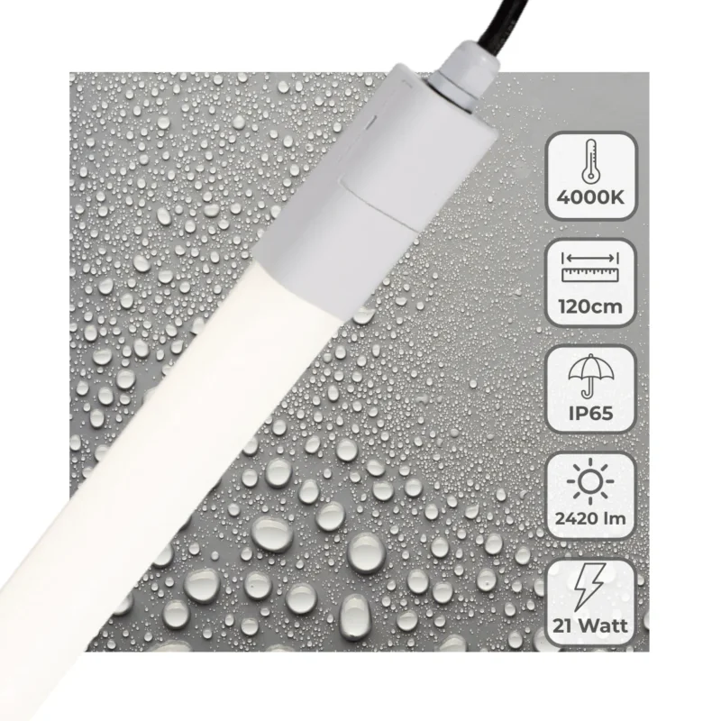 Oferta limitowana LED TL-armatuur 2420 lumen - 21W - Koelwit 4000K - IP65 Waterdicht - 120cm