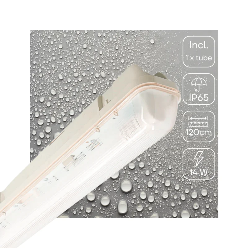 LED TL Armatuur 120cm 2100 lumen - 14W - Koelwit 4000K - IP65 Waterdicht - Bewegingssensor Zniżka
