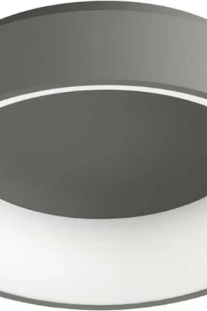 Okazja Deco Plafondlamp Ø 39cm met achtergrondverlichting - Dimbaar zonder dimmer - Donkergrijs