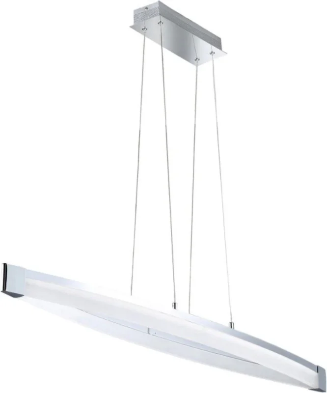 LED Hanglamp V linear - Dimbaar warm wit licht - In hoogte verstelbaar - Zilver Szybka dostawa