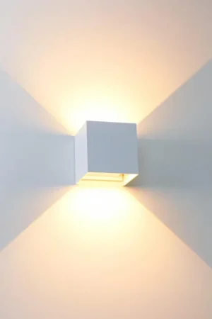 Oferta limitowana LED's Light Kubus LED Wandlamp voor buiten - Omhoog&Omlaag licht - IP65 - Wit