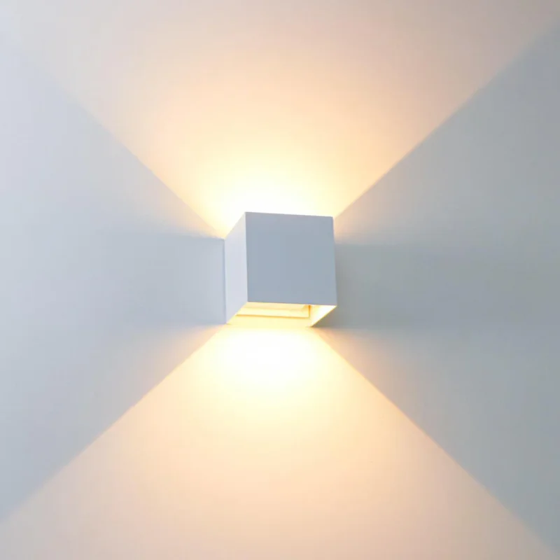 Oferta limitowana LED's Light Kubus LED Wandlamp voor buiten - Omhoog&Omlaag licht - IP65 - Wit