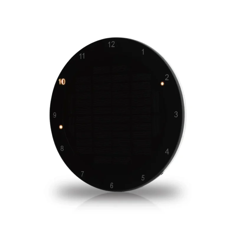 LED's Light Solar Wandklok voor Buiten - Draadloos op zonne-energie - Automatisch aan/uit - 22 cm Nowość
