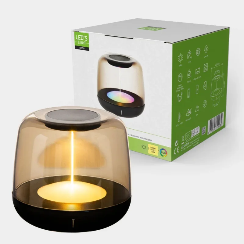 LED Tafellamp Oplaadbaar (USB-C) - RGBW Kleuren - Touch Dimbaar - IP44 - Binnen en Buiten Nie przegap
