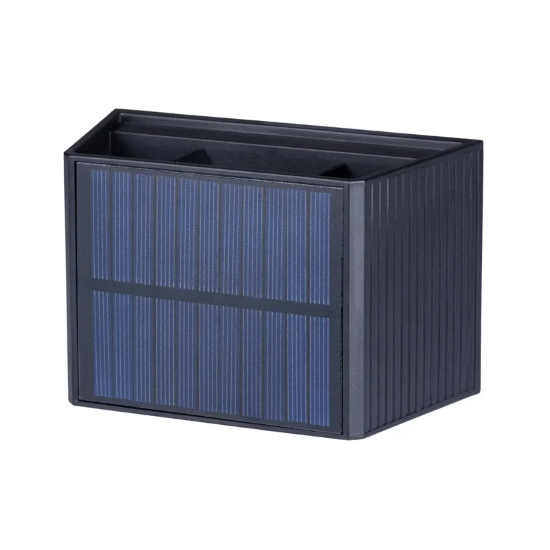 Draadloze Solar Buitenlamp met sensor - Schijnt beneden en boven - Wandlamp zonne-energie - Zwart Szybka dostawa