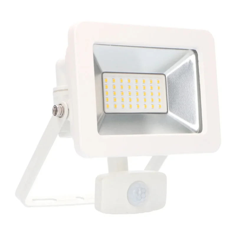 LED schijnwerper met bewegings- en daglichtsensor - 30W 3300 lumen - IP44 - wit Najlepsza cena