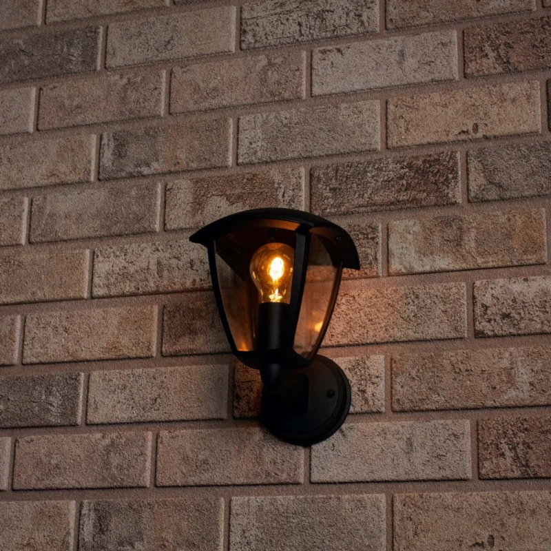 Niska cena Retro LED Wandlamp met E27 fitting - Jesi - IP44 - Zwart