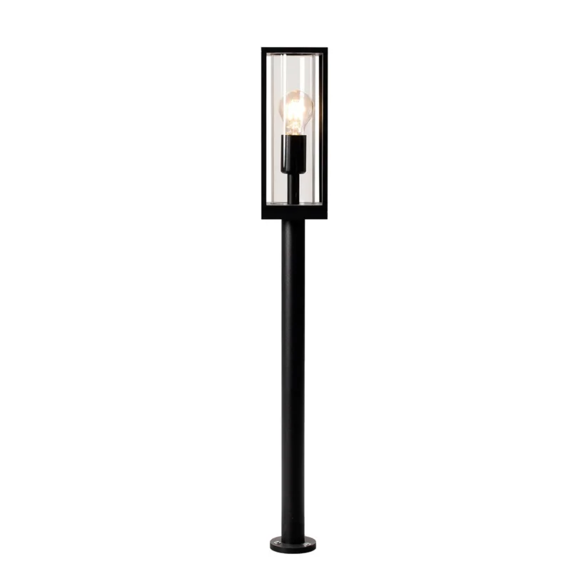Sprawdź teraz LED Wandlamp Lantaarn - E27 fitting - IP44 - Zwart Aluminium - 80cm - 230V