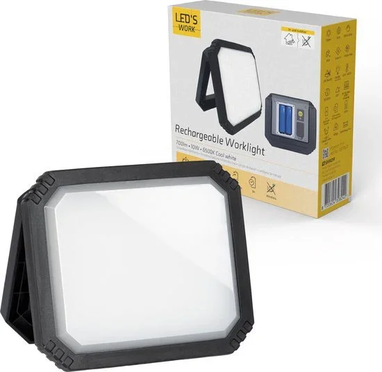 LED werklamp oplaadbaar - 10W 700 lumen - dimbaar - draadloos - IP54 waterdicht - USB-C Wysoka jakość