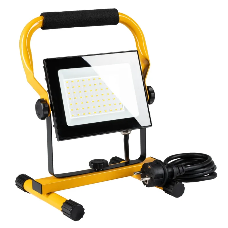 LED's Work 50W Bouwlamp Werklamp Bedraad 4200lm - Verstelbare beugel - Waterdicht (IP65) - Zwart geel Do wyczerpania zapasów
