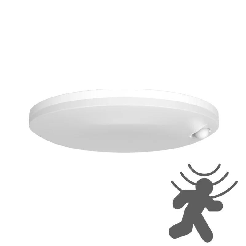 LED Plafondlamp 1600 lumen - 18W - Warmwit 3000K - Bewegingssensor - IP54 - Ø30cm Hit cenowy