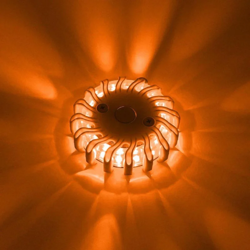 Oferta czasowa Draadloze LED Zwaailamp op Batterijen - 9 standen - Magnetisch & Waterdicht - oranje