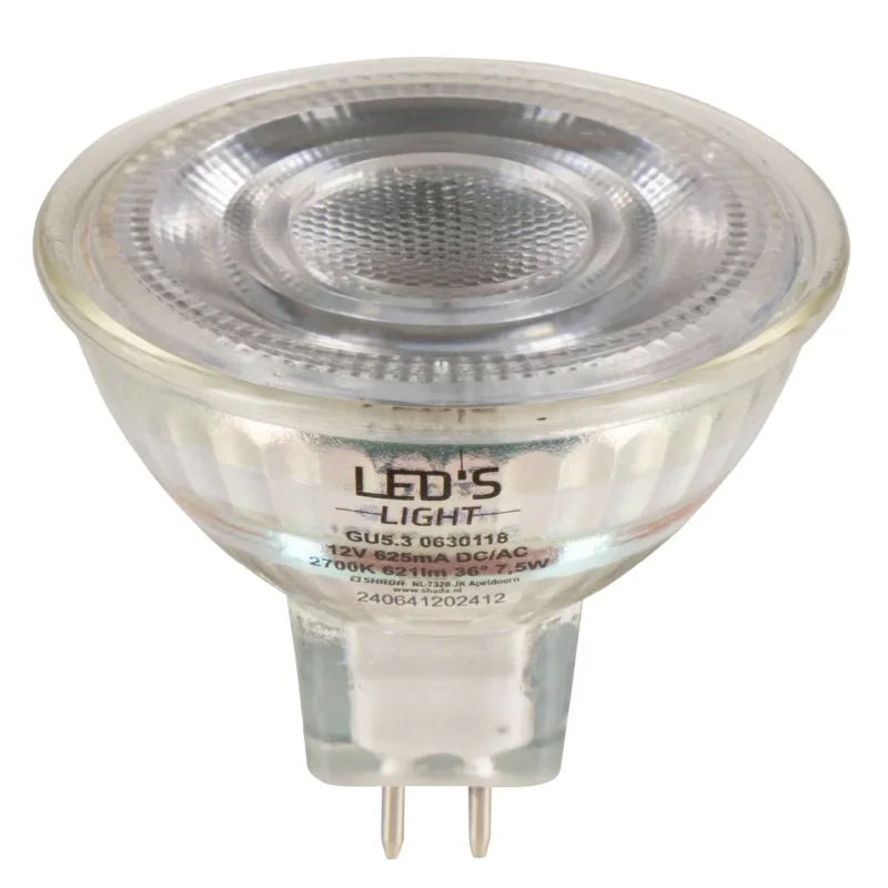 LED Spot GU5.3 Dimbaar 621 lumen - 7.5W - 2700K - 36° - MR16 - 12V Nowość