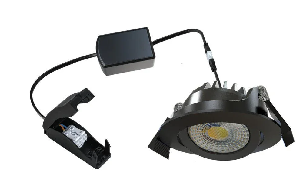 LED Inbouwspot Dim to Warm - 350 lumen - 5W - 1800K-2700K - 60° - IP54 - Zwart Łatwy zwrot