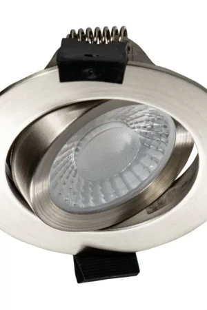 LED Inbouwspot Dimbaar 530 Lumen - 6W - Dim to Warm 2700K-1800K - Kantelbaar - IP54 - Nikkel Kup teraz