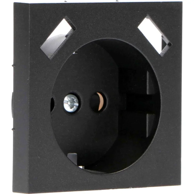 Ograniczona ilość Reflex Inlegplaat voor wandcontactdoos met 2 USB - Zwart