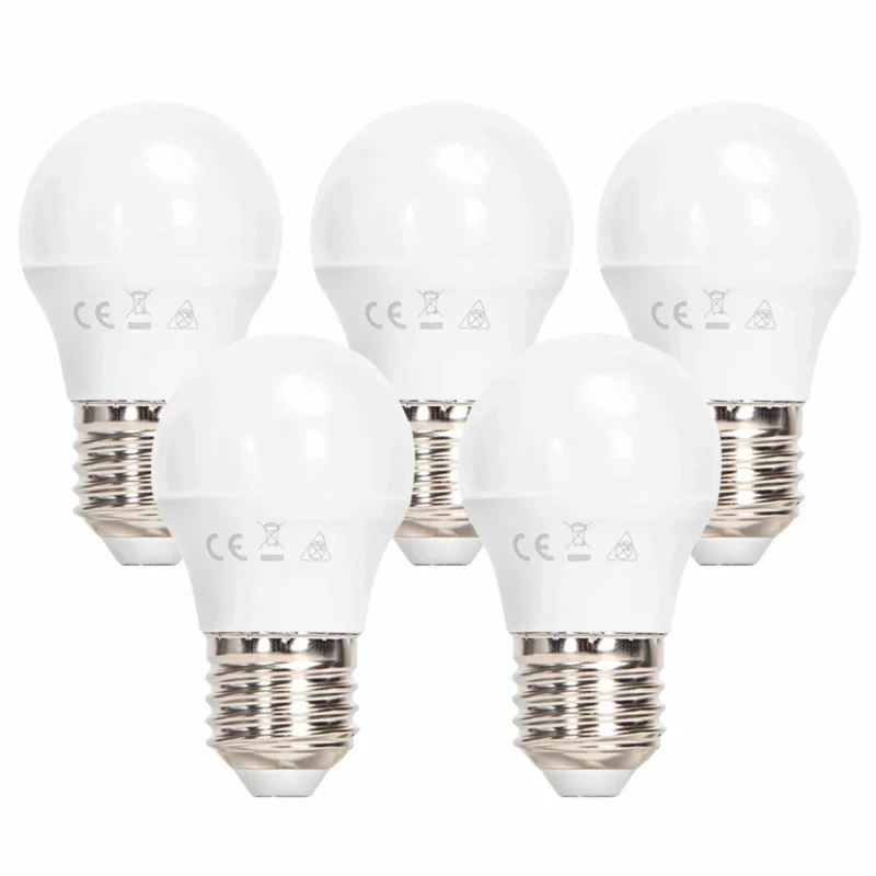 Popularny Kogellamp 5 stuks warmwit - grote fitting | E27 LED lamp 6W~510Lm=42W traditionele verlichting | 3000K - 230V - SALE