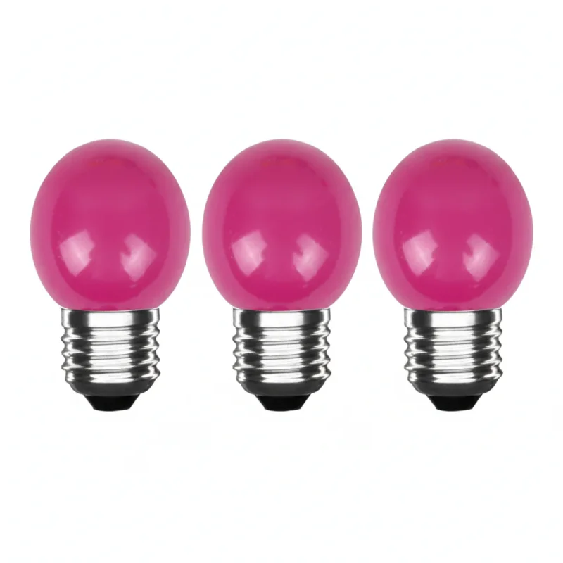 Dodaj do koszyka LED Kogellamp E27 Roze - 300 lumen - 3W - IP20 - G45 - 230V - 3 stuks