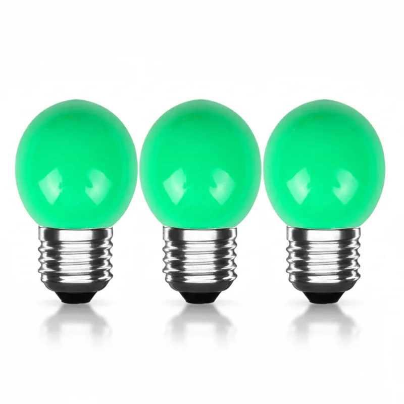 Kup online LED Kogellamp E27 Groen - 300 lumen - 3W - IP20 - G45 - 230V - 3 stuks