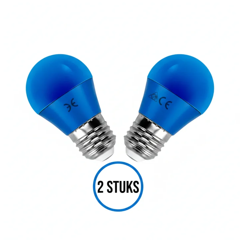 G45 kogellamp blauw 2 stuks - E27 LED lamp 4W=30W gloeilamp - 230V Bezpieczna płatność