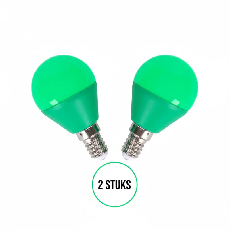G45 kogellamp groen 2 stuks - E14 LED lamp 4W=30W gloeilamp - 230V Dodaj do koszyka