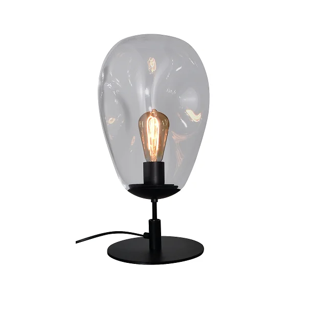 Zniżka Tafellamp Masterlight Lava Zwart Helder Glas Groot