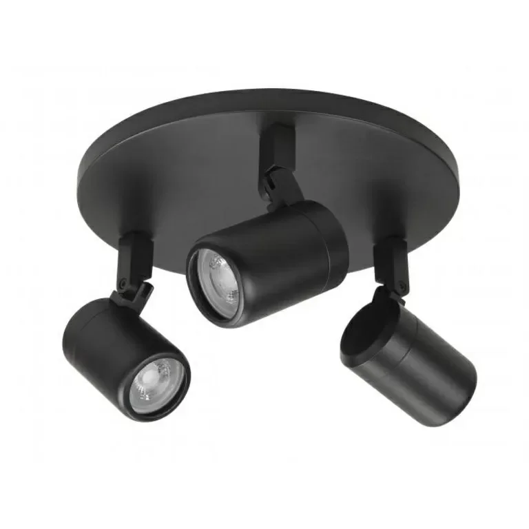 Highlight Spot Rain 3L Rond Zwart IP44 Promocja