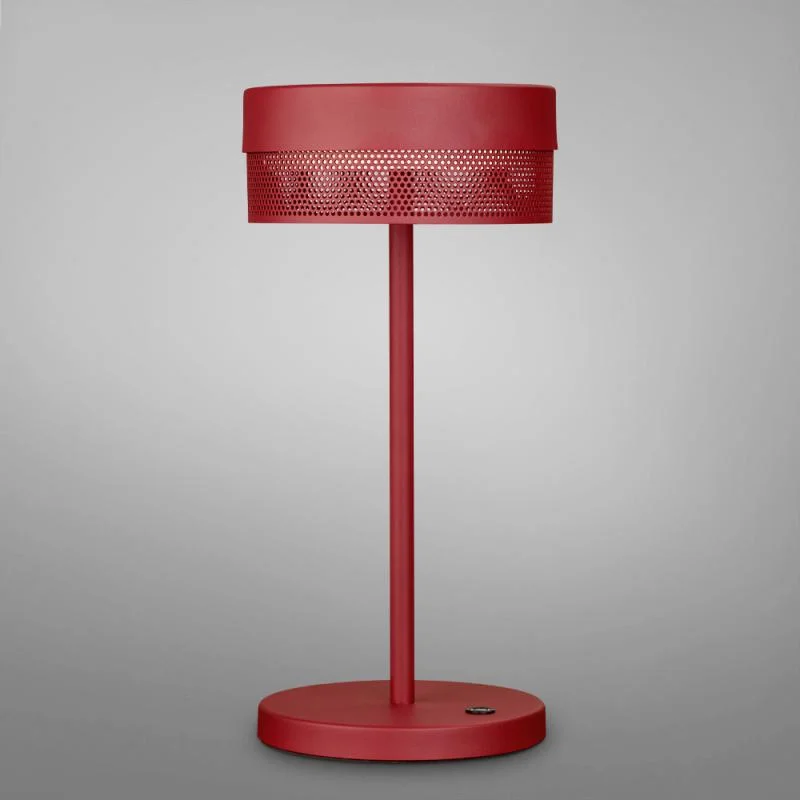 Tafellamp Mesh Rood Oplaadbaar met Dimmer Ostatnie sztuki