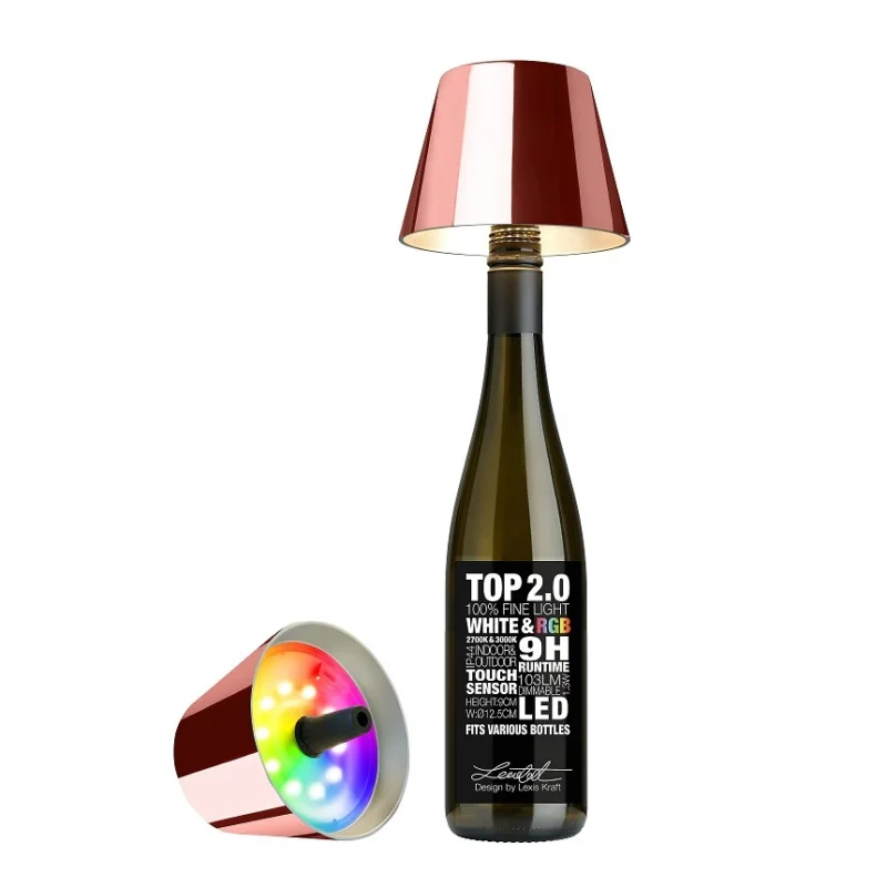 Wyjątkowa oferta Sompex Flessenlamp Top2.0 RoséGoud Dimbaar en RGBW