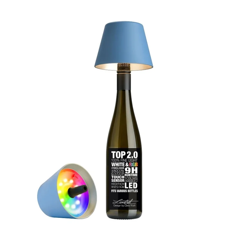 Sompex Flessenlamp Top2.0 Blauw Dimbaar en RGBW Wyjątkowa oferta