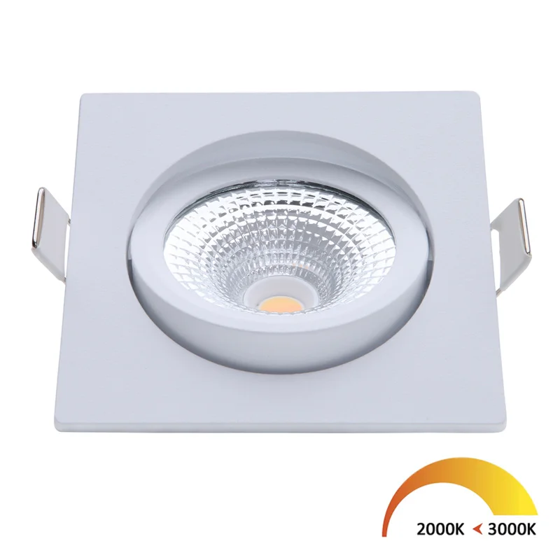 InbouwSpot Dim to Warm IP54 Wit Vierkant Super okazja