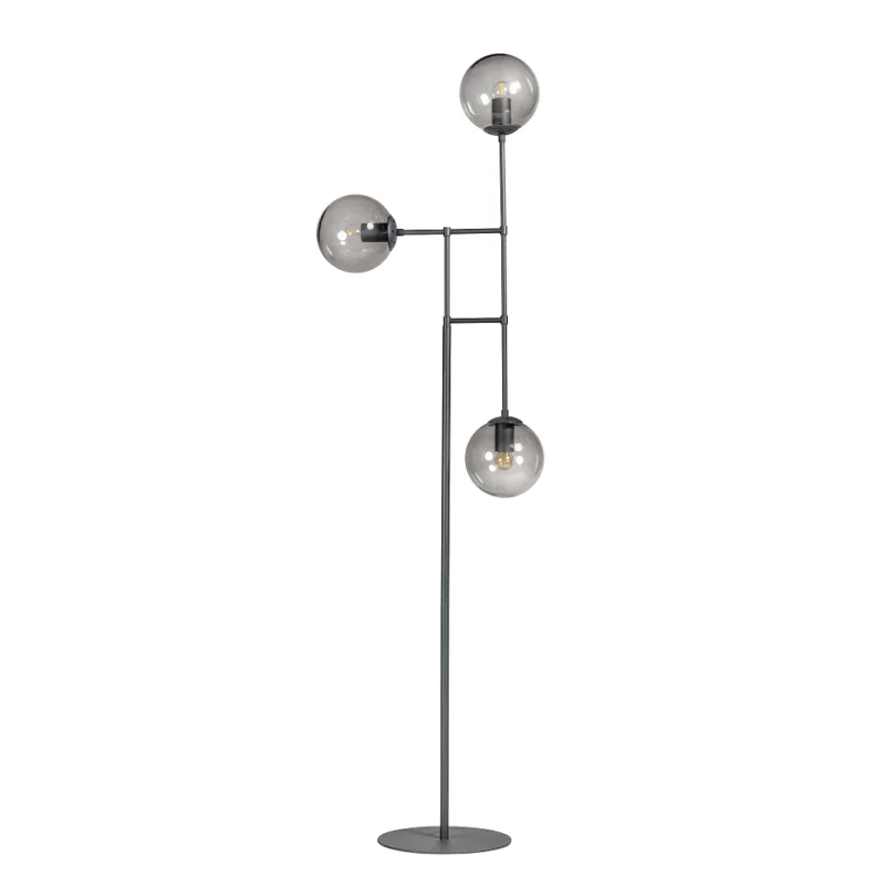 Zniżka ETH Expo Vloerlamp Davina Drie Lichts Smoke Glas
