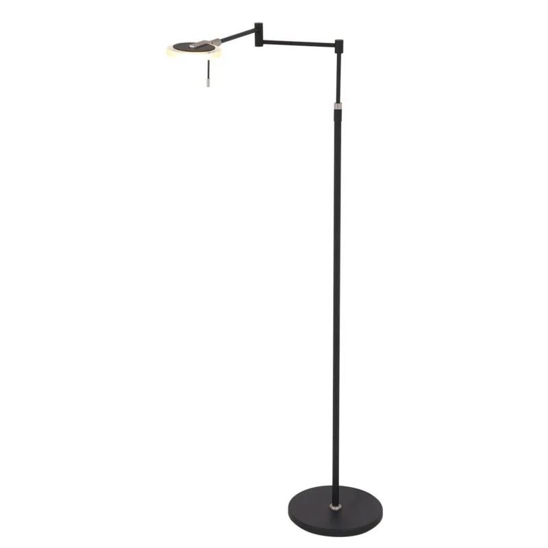 Vloerlamp Steinhauer Turound Zwart Helder Glas Knik met Vloerdimmer Okazja