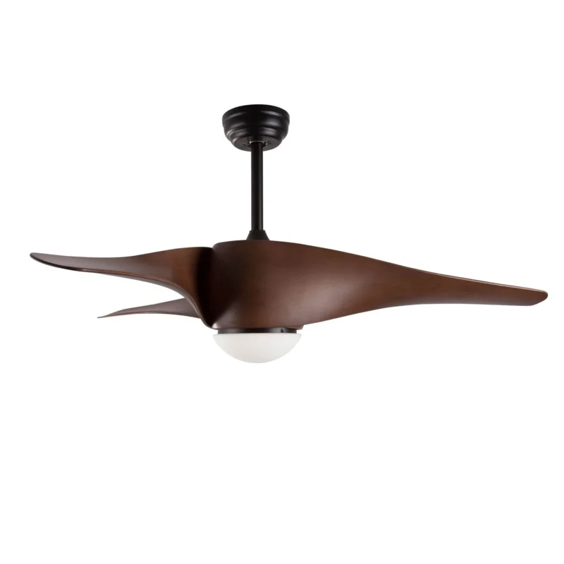 Obniżka ceny Plafondventilator Breeze Mat Zwart – Donker Bruin met Led