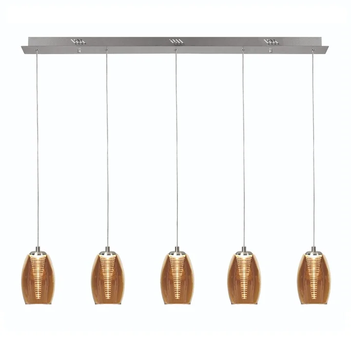 Super okazja Hanglamp Highlight Nebula 5Lichts Amber