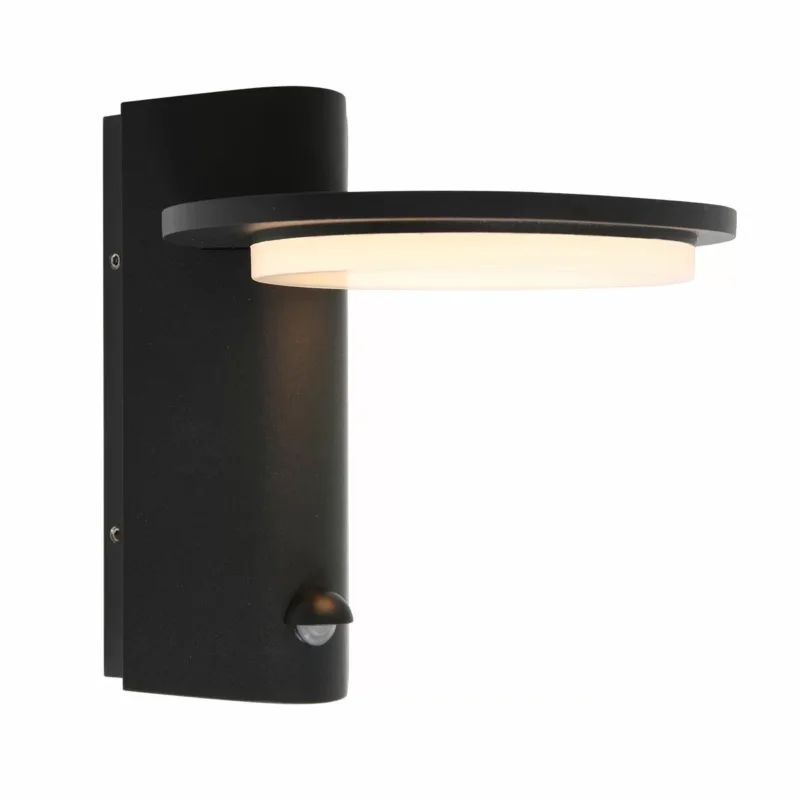 Wandlamp Buitenlamp Luzon Met Sensor Zwart Super okazja