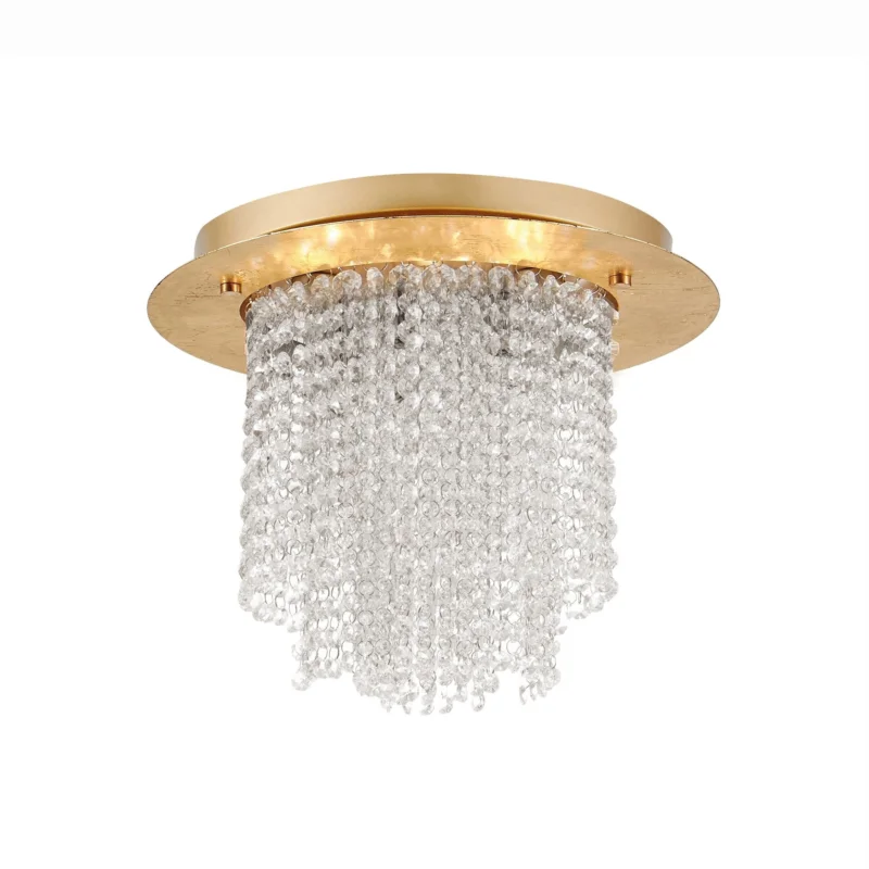 Taniej Plafondlamp Fontana Goud met Kristalglas