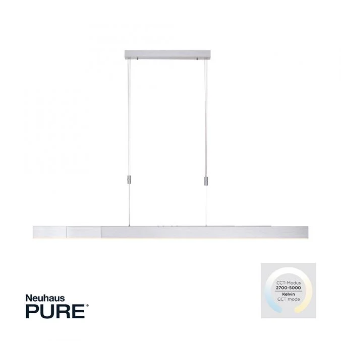 Nowość Hanglamp Paul Neuhaus E-Slide Uitschuifbaar Aluminium