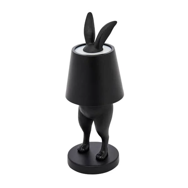 Tafellamp Mini Hiding Rabbit Zwart Oplaadbaar Hit sprzedaży