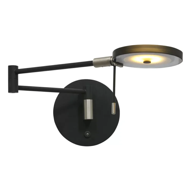 Wandlamp Steinhauer Turound Zwart Rook Glas Wysoka jakość