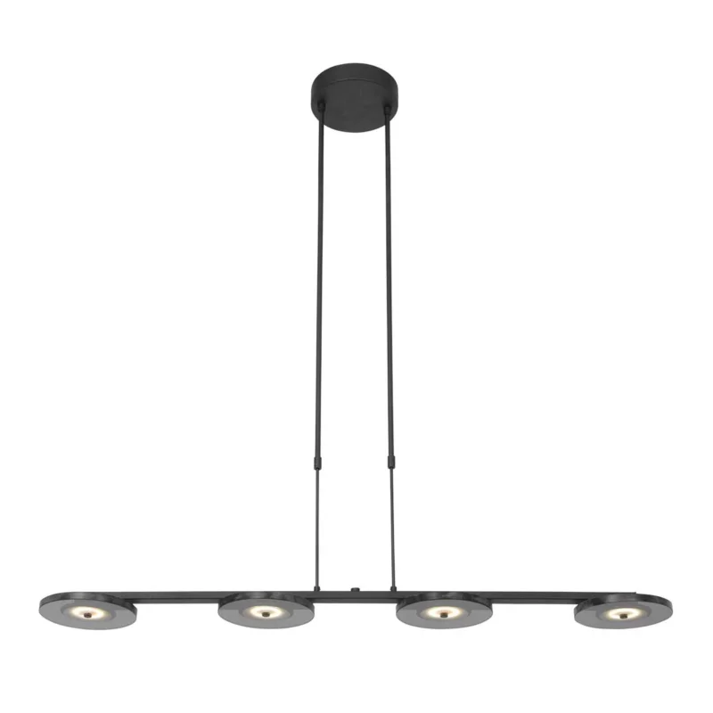 Hanglamp Steinhauer Turound Zwart / Smoke Glas CCT Zamów teraz