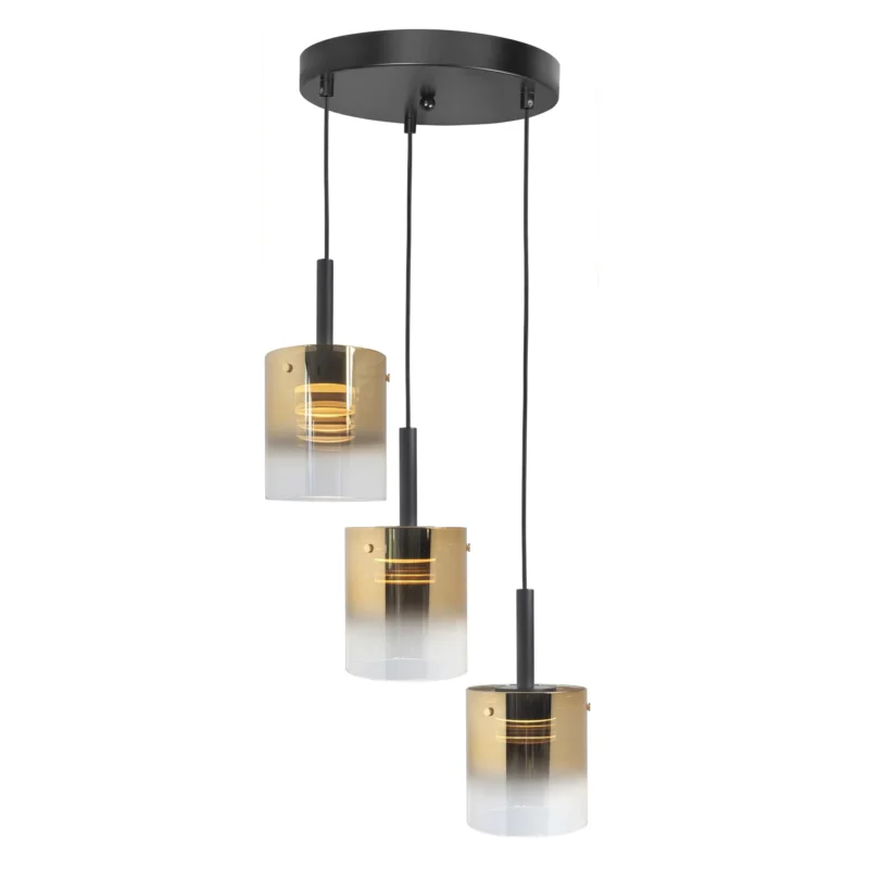 Hanglamp Highlight Salerno Drielichts Goud Rond Cena promocyjna