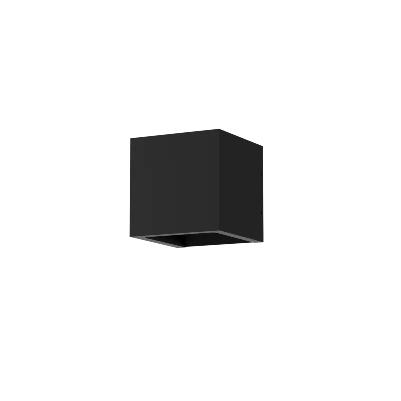 Nie przegap Wandlamp Cube Zwart mag ook als Buitenlamp