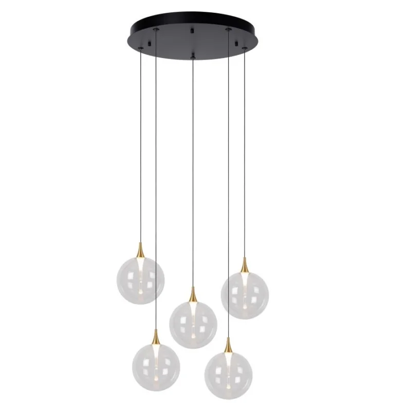 Hanglamp Lucide Gisela 5L 48cm Rond met Transparante Glazen Zamów teraz