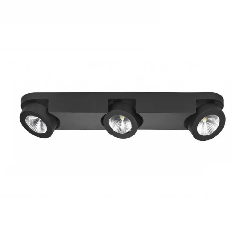 Opbouwspot Highlight Montreal Led Zwart 3 Lichts Popularny